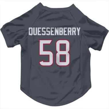 Navy Houston Texans Scott Quessenberry   Dog & Cat Pet Jersey