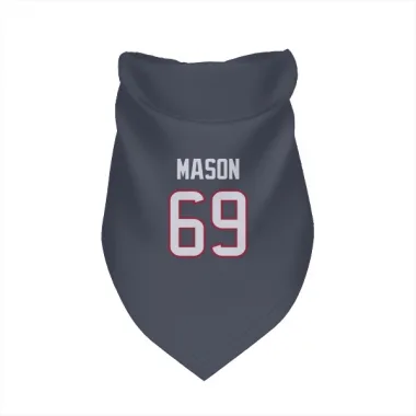 Navy Houston Texans Shaq Mason   Dog & Cat Pet Bandana