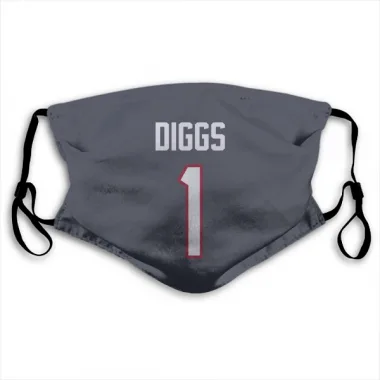 Navy Houston Texans Stefon Diggs   Face Mask