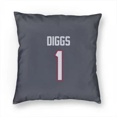 Navy Houston Texans Stefon Diggs   Pillow Cover (18 X 18)