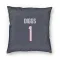 Navy Houston Texans Stefon Diggs   Pillow Cover (18 X 18)