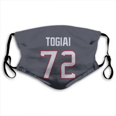 Navy Houston Texans Tommy Togiai   Face Mask