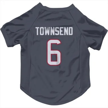 Navy Houston Texans Tommy Townsend   Dog & Cat Pet Jersey