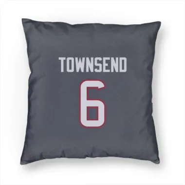 Navy Houston Texans Tommy Townsend   Pillow Cover (18 X 18)