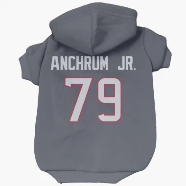 Navy Houston Texans Tremayne Anchrum Jr.   Dog & Cat Pet Hoodie