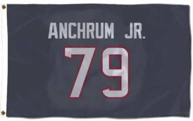 Navy Houston Texans Tremayne Anchrum Jr.   Flag (3 X 5)