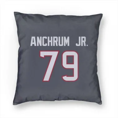 Navy Houston Texans Tremayne Anchrum Jr.   Pillow Cover (18 X 18)