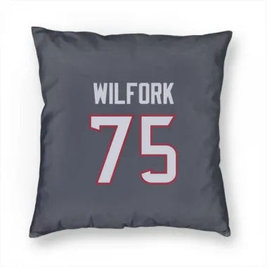 Navy Houston Texans Vince Wilfork   Pillow Cover (18 X 18)