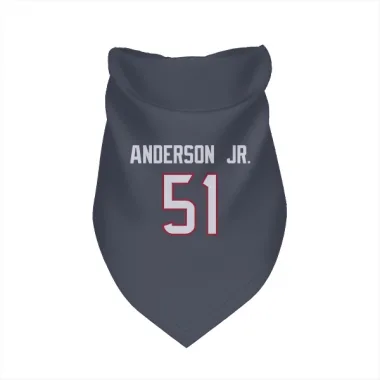 Navy Houston Texans Will Anderson Jr.   Dog & Cat Pet Bandana