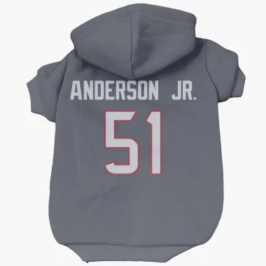 Navy Houston Texans Will Anderson Jr.   Dog & Cat Pet Hoodie