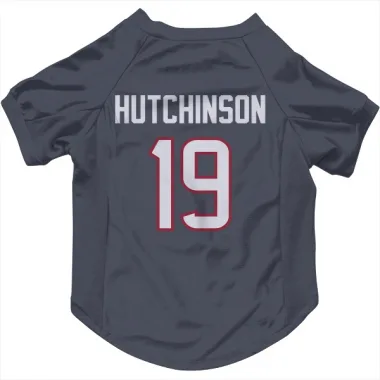 Navy Houston Texans Xavier Hutchinson   Dog & Cat Pet Jersey