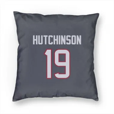 Navy Houston Texans Xavier Hutchinson   Pillow Cover (18 X 18)