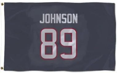 Navy Houston Texans Xavier Johnson   Flag (3 X 5)