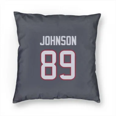 Navy Houston Texans Xavier Johnson   Pillow Cover (18 X 18)