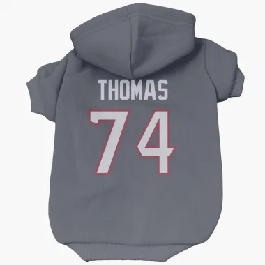 Navy Houston Texans Zach Thomas   Dog & Cat Pet Hoodie