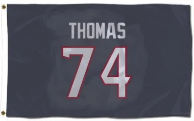 Navy Houston Texans Zach Thomas   Flag (3 X 5)