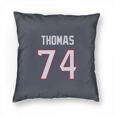 Navy Houston Texans Zach Thomas   Pillow Cover (18 X 18)