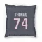 Navy Houston Texans Zach Thomas   Pillow Cover (18 X 18)