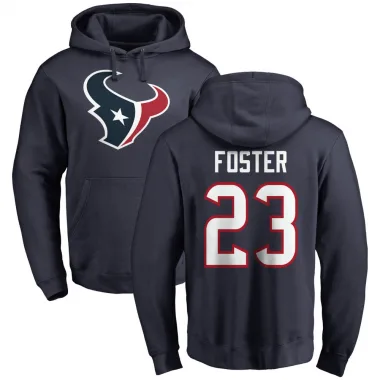 Navy Men's Arian Foster Houston Texans Pro Line Logo Pullover Hoodie