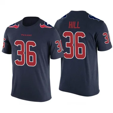 Navy Men's Brandon Hill Houston Texans Color Rush T-Shirt