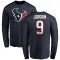 Navy Men's Brevin Jordan Houston Texans Logo Long Sleeve T-Shirt -