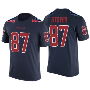 Navy Men's Cade Stover Houston Texans Color Rush T-Shirt