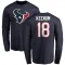 Navy Men's Case Keenum Houston Texans Logo Long Sleeve T-Shirt -