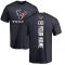 Navy Men's Custom Houston Texans Backer T-Shirt -