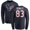 Navy Men's Dalton Schultz Houston Texans Logo Long Sleeve T-Shirt -