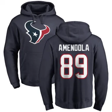 Navy Men's Danny Amendola Houston Texans Pro Line Logo Pullover Hoodie