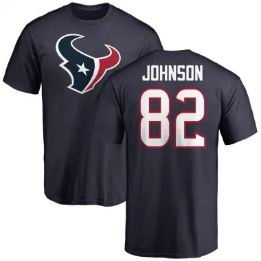 Navy Men's Diontae Johnson Houston Texans Logo T-Shirt -