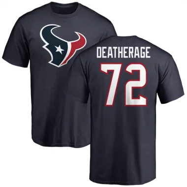 Navy Men's Dylan Deatherage Houston Texans Logo T-Shirt -