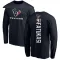 Navy Men's Folorunso Fatukasi Houston Texans Backer Long Sleeve T-Shirt -