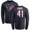 Navy Men's Gregory Junior Houston Texans Logo Long Sleeve T-Shirt -