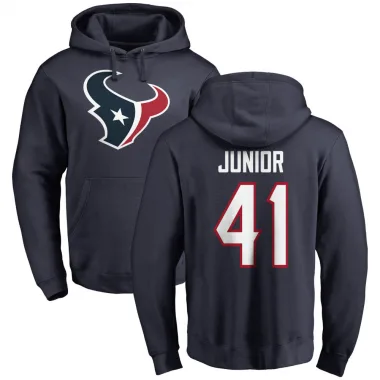 Navy Men's Gregory Junior Houston Texans Pro Line Logo Pullover Hoodie