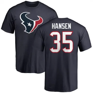 Navy Men's Jake Hansen Houston Texans Logo T-Shirt -