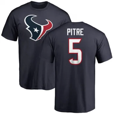 Navy Men's Jalen Pitre Houston Texans Logo T-Shirt -