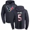 Navy Men's Jalen Pitre Houston Texans Pro Line Logo Pullover Hoodie