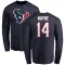 Navy Men's Jared Wayne Houston Texans Logo Long Sleeve T-Shirt -