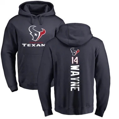 Navy Men's Jared Wayne Houston Texans Pro Line Backer Pullover Hoodie