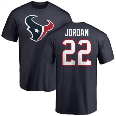 Navy Men's Jawhar Jordan Houston Texans Logo T-Shirt -