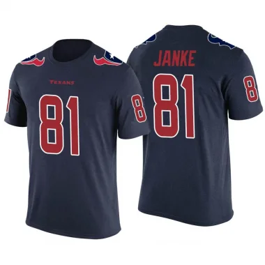 Navy Men's Jaxon Janke Houston Texans Color Rush T-Shirt