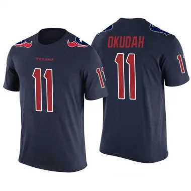 Navy Men's Jeff Okudah Houston Texans Color Rush T-Shirt