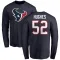 Navy Men's Jerry Hughes Houston Texans Logo Long Sleeve T-Shirt -