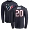 Navy Men's Jimmie Ward Houston Texans Logo Long Sleeve T-Shirt -