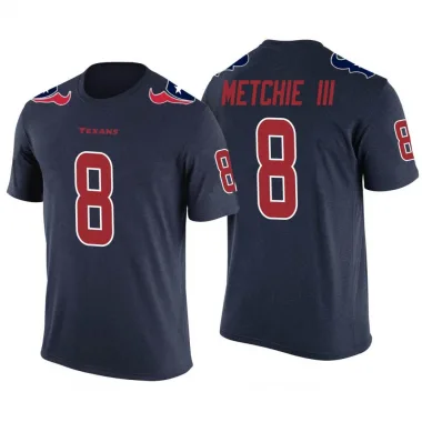 Navy Men's John Metchie III Houston Texans Color Rush T-Shirt