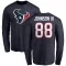 Navy Men's Johnny Johnson III Houston Texans Logo Long Sleeve T-Shirt -