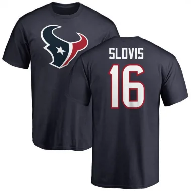 Navy Men's Kedon Slovis Houston Texans Logo T-Shirt -