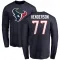 Navy Men's LaDarius Henderson Houston Texans Logo Long Sleeve T-Shirt -