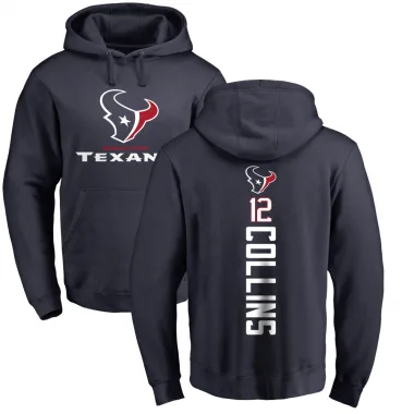 Navy Men's Nico Collins Houston Texans Pro Line Backer Pullover Hoodie